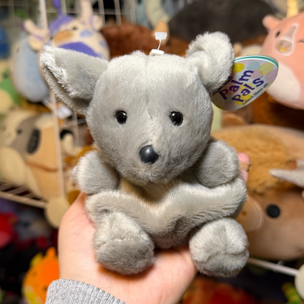 Palm Pals Grey Chatty Mouse 5 inch Stuffed Bean Plush